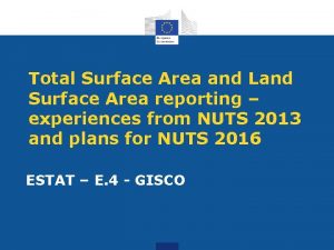 Total Surface Area and Land Surface Area reporting