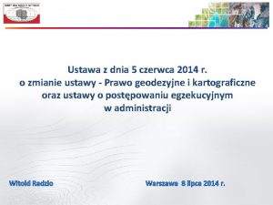 Ustawa z dnia 5 czerwca 2014 r o