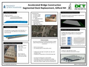 Accelerated Bridge Construction Segmented Deck Replacement Gilford NH