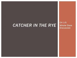 CATCHER IN THE RYE CH 1 5 Whole