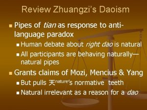 Review Zhuangzis Daoism n Pipes of tian as