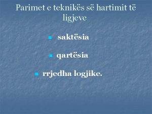 Parimet e tekniks s hartimit t ligjeve n