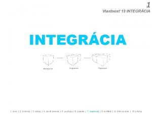 1 Vlastnos 13 INTEGRCIA Monosystm Dvojsystm Polysystm 1