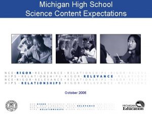 Michigan High School Science Content Expectations October 2006