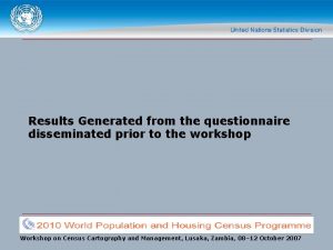 Results Generated from the questionnaire disseminated prior to