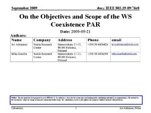 September 2009 doc IEEE 802 19 0976 r