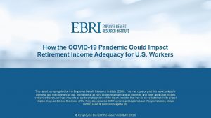 How the COVID19 Pandemic Could Impact Retirement Income