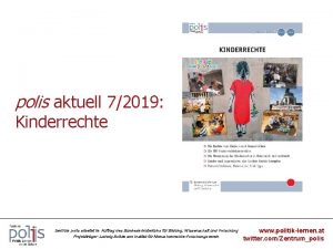 polis aktuell 72019 Kinderrechte Zentrum polis arbeitet im