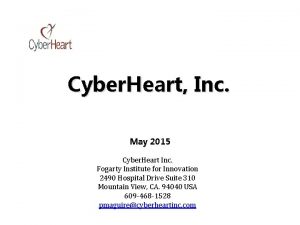 Cyber Heart Inc May 2015 Cyber Heart Inc