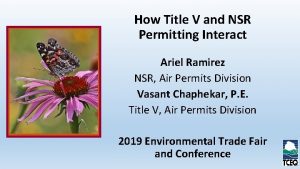 How Title V and NSR Permitting Interact Ariel