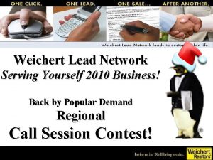 Weichert Lead Network Serving Yourself 2010 Business Back