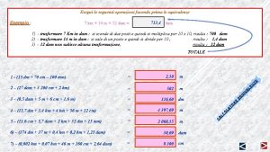 Esegui le seguenti operazioni facendo prima le equivalenze