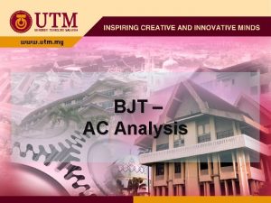 BJT AC Analysis DC and Small Signal Components