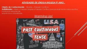 ATIVIDADES DE LNGUA INGLESA 9 ANO Objeto de