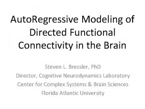 Auto Regressive Modeling of Directed Functional Connectivity in