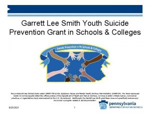 Garrett Lee Smith Youth Suicide Prevention Grant in