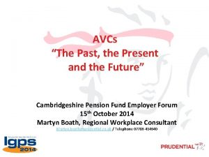 AVCs The Past the Present and the Future