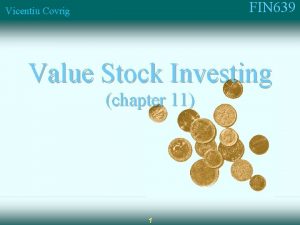 FIN 639 Vicentiu Covrig Value Stock Investing chapter