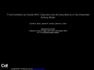 TCell Activation by Soluble MHC Oligomers Can Be