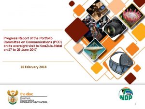 Progress Report of the Portfolio Committee on Communications