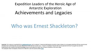 Expedition Leaders of the Heroic Age of Antarctic