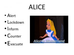 ALICE Alert Lockdown Inform Counter Evacuate Alice in