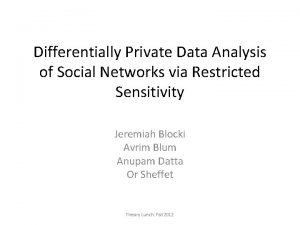 Differentially Private Data Analysis of Social Networks via