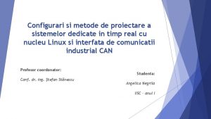 Configurari si metode de proiectare a sistemelor dedicate