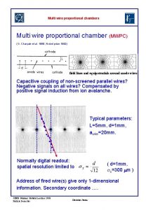 Multi wire proportional chambers Multi wire proportional chamber