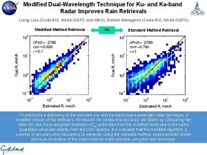 Modified DualWavelength Technique for Ku and Kaband Radar