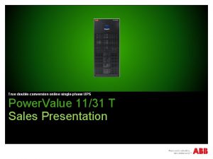 True doubleconversion online singlephase UPS Power Value 1131