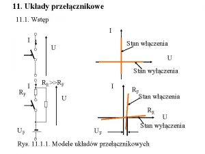 11 Ukady przecznikowe 11 1 Wstp I I