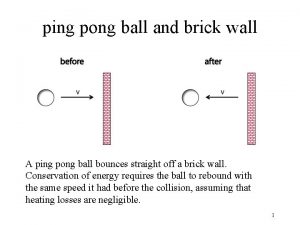 ping pong ball and brick wall A ping