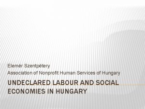 Elemr Szentptery Association of Nonprofit Human Services of