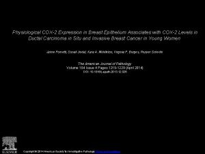 Physiological COX2 Expression in Breast Epithelium Associates with