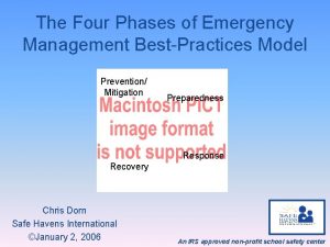 The Four Phases of Emergency Management BestPractices Model