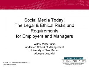 Social Media Today The Legal Ethical Risks and