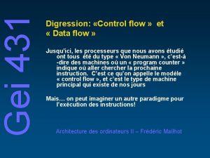 Data flow vs control flow