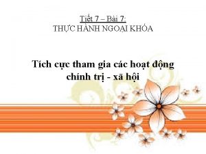 Tit 7 Bi 7 THC HNH NGOI KHA
