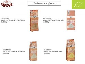 Farines sans gluten GV 255738 Bauck Hof farine