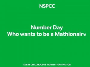 Number Day Who wants to be a Mathionaire