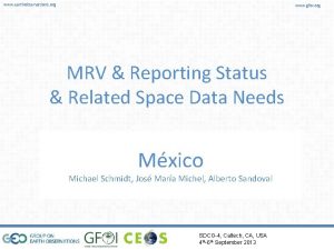 www earthobservations org www gfoi org MRV Reporting