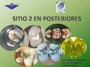 SITIO 2 EN POSTERIORES Prof Roraymis Bustamante Prof