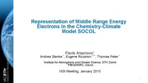 IACETH Institute for Atmospheric and Climate Science Representation