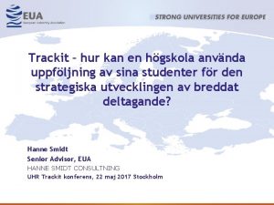 Trackit hur kan en hgskola anvnda uppfljning av