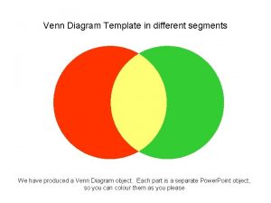 Venn Diagram Template in different segments We have