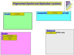 1 Pigmented Eyelid and Epibulbar Lesions wordcytosis Ocular