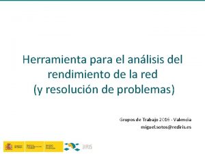 Herramienta para el anlisis del rendimiento de la