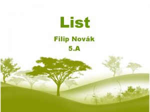 List Filip Novk 5 A Co je to