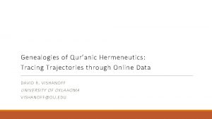 Genealogies of Quranic Hermeneutics Tracing Trajectories through Online